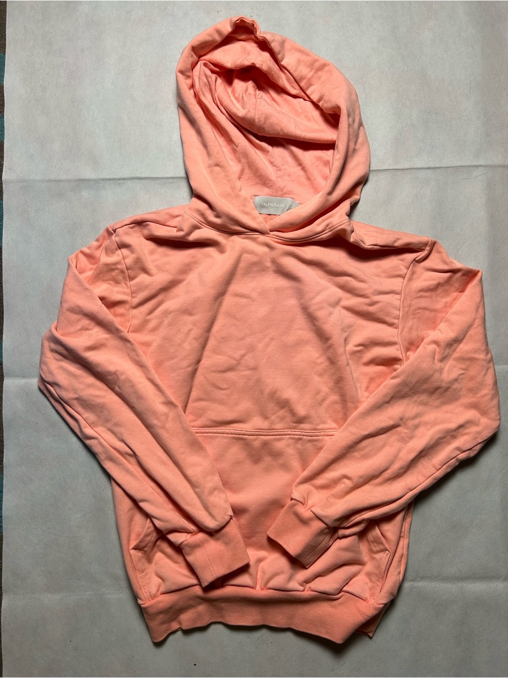 Talentless coral fleece lined hooded pull over sweatshirt size XS NWOT